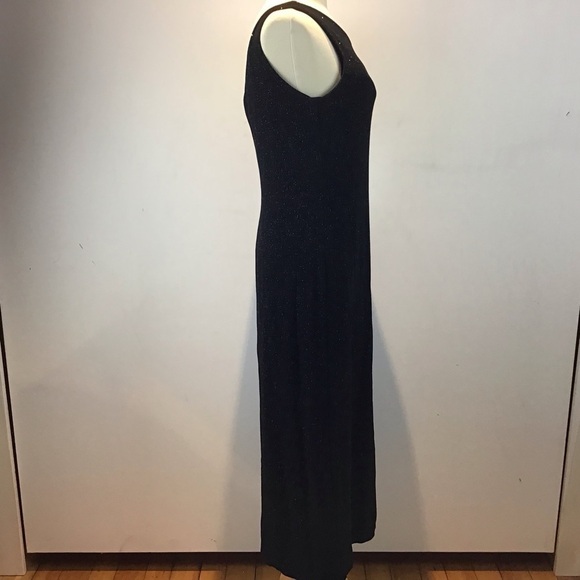 One shoulder, slinky, vintage?, Y2K , sparkly, stretch maxi evening gown. Sz 10 - Picture 5 of 7
